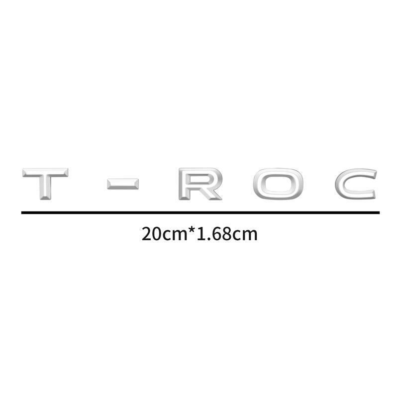 

Car-Styling 3D ABS Plastic TROC T-ROC Logo Car Side Fender Rear Trunk Emblem Badge Sticker Decoration Auto Accessories