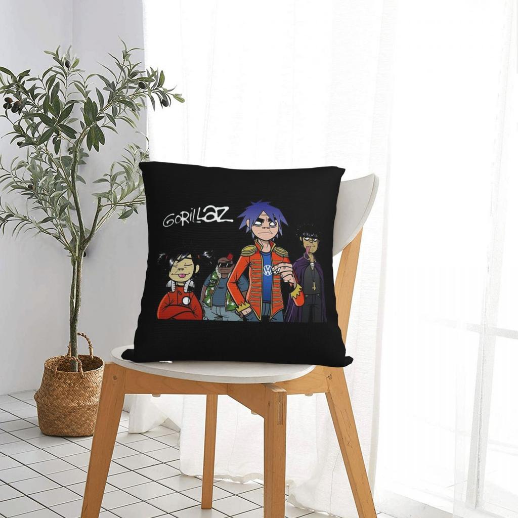 Gorillaz Square Pillowcase Pillow Cover Cushion Throw Pillow for Home Bedroom Car