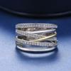Creative Multi-Line Winding Multi-Row Inlaid Zircon Ring, Trendy Ring Trendy Ring