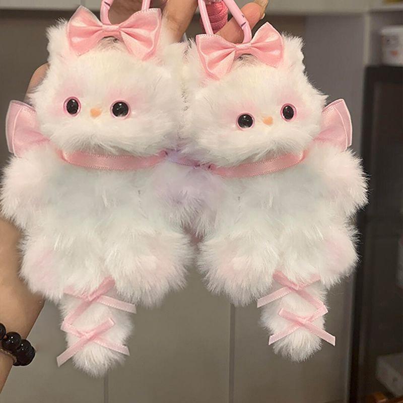 Kawaii Plush Kitten Pendant Handmade Diy Material Package Girls Children Toys Cute Hanging Gift