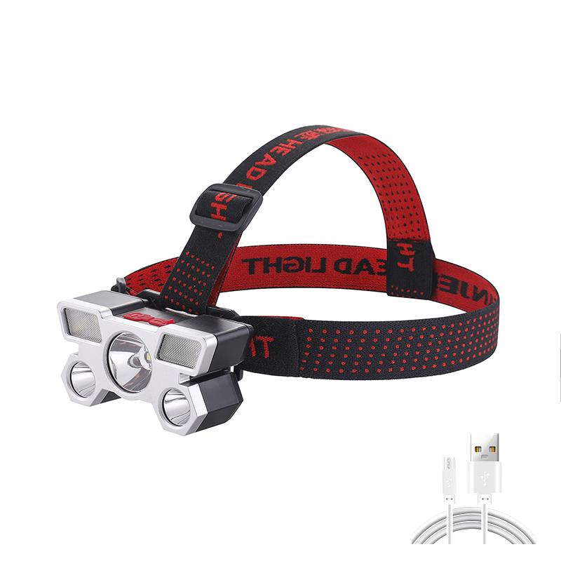 5/11 LED Headlamp Strong Light Head Torch USB Rechargeable Headlight Built-in 18650 Battery Outdoor Fishing Camping Lantern