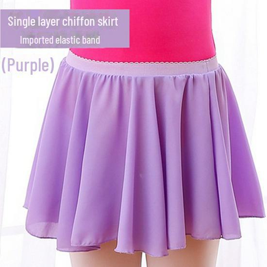 

Универсальная и элегантная детская танцевальная юбка-фартук из шифона 100D S (Height 1.0-1.2m) светло-фиолетовый