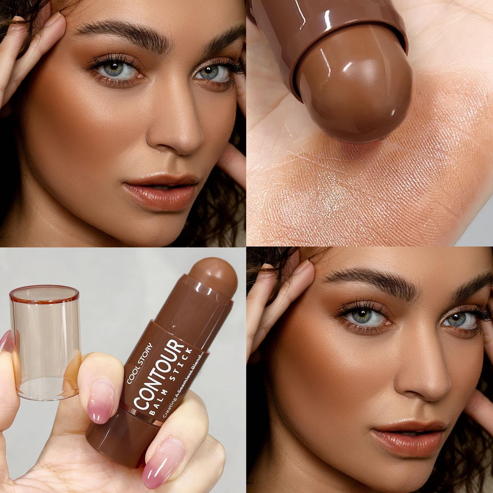Gezichtscontour Bronzer Stick Gezicht Oplichten Highlighter Bar Shimmer Highlighter Blush Stick Neus Schaduw Pen Make-up Tool Cosmetica