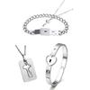 Puzzle Couple Heart Lock for Key Couple Bracelet Necklace Lover Jew