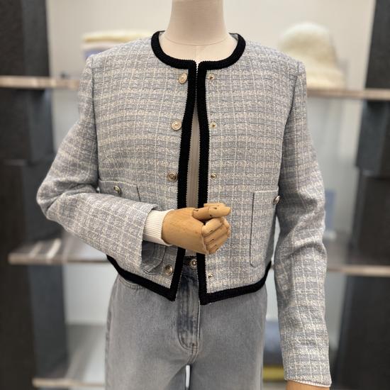 Trimming Tweed Jacket AWWJKP11130 S синий