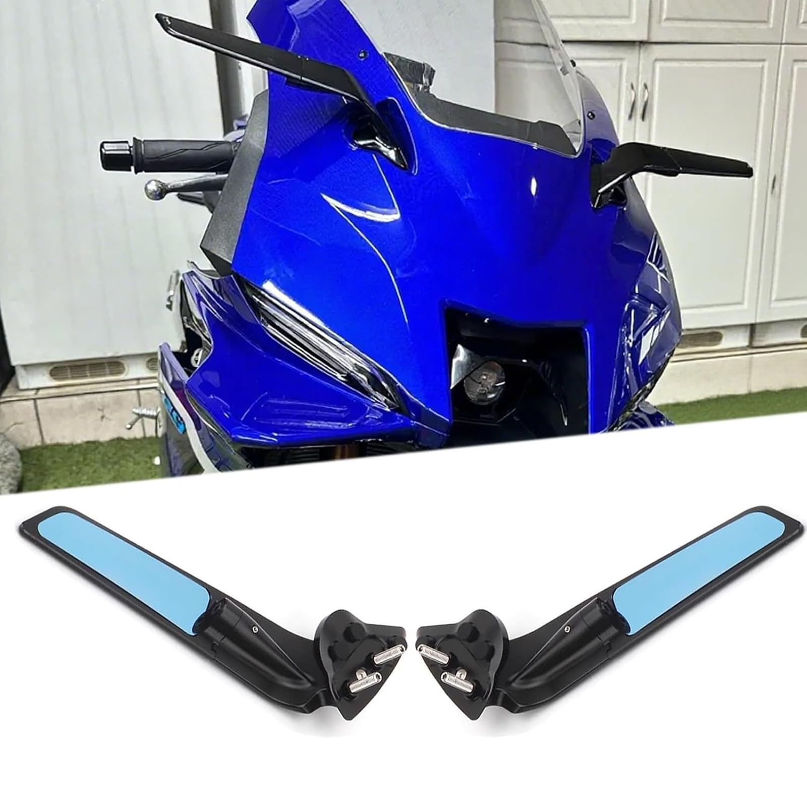 

For YZF R9 yzfr9 2025 New Accessory Motorcycle CNC Aluminum Rearview Mirror Invisible Rearview Mirror Sport Winglet YZF-R9 [Used]