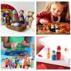 10Pcs Unfinished Wooden Figures Suitable Natural Color Unfinished Wood Peg Dolls Women Men Wooden Peg Dolls Diy Paintable Home