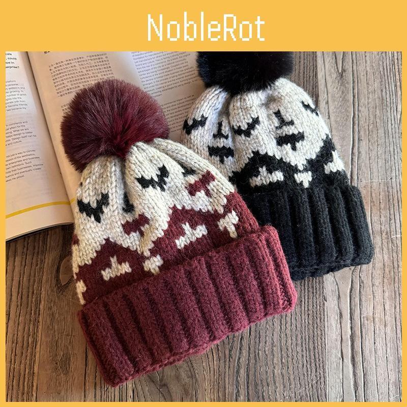 Retro Trendy Knitting High Top Beanie Warmth Comfort Autumn Winter Hat Female