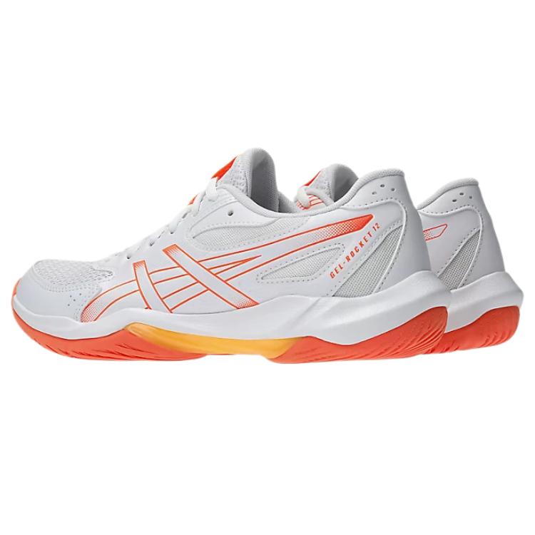 Asics Gel-Rocket 12 Fashion Comfortable Trendy Minimalist Shock Absorption Low-Top Training Shoes Women sneaker White Red 1072A119-100