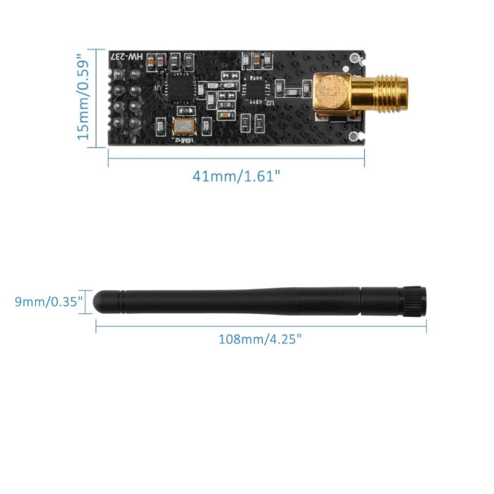 3/5PCS NRF24L01+PA+LNA Wireless Transceiver RF Transceiver Module with SMA Antenna 2.4G 1100m