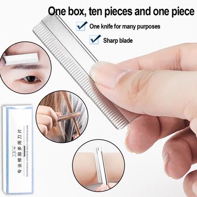 10PCS On Chip Stainless Steel Eyebrow Scraping  Eyebrow  Makeup Tools