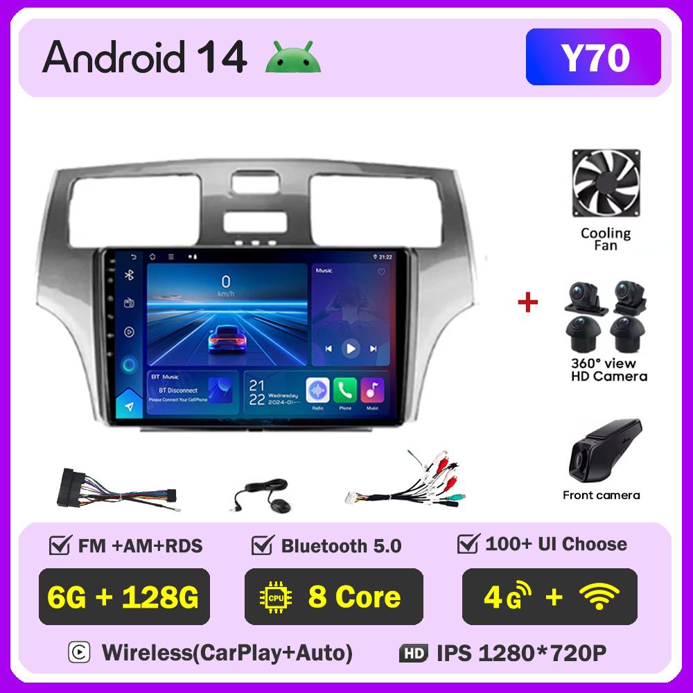 For Lexus ES300 ES 300 ES330 XV30 ES 330 2001-2006 Carplay Auto Screen Wireless Android Auto Car Intelligent Systems AutoMotive