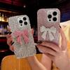 Elegant Diamond Bowknot Phone Case for 17Pro Max, 15Pro, 12, 11, 16, and 15.