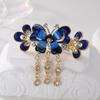 Fashion Crystal Butterfly Women's Hair Clip Colorful Rhinestone Elegant Kawaii Girl Tassels Hair Accessory Hair Clip Headband