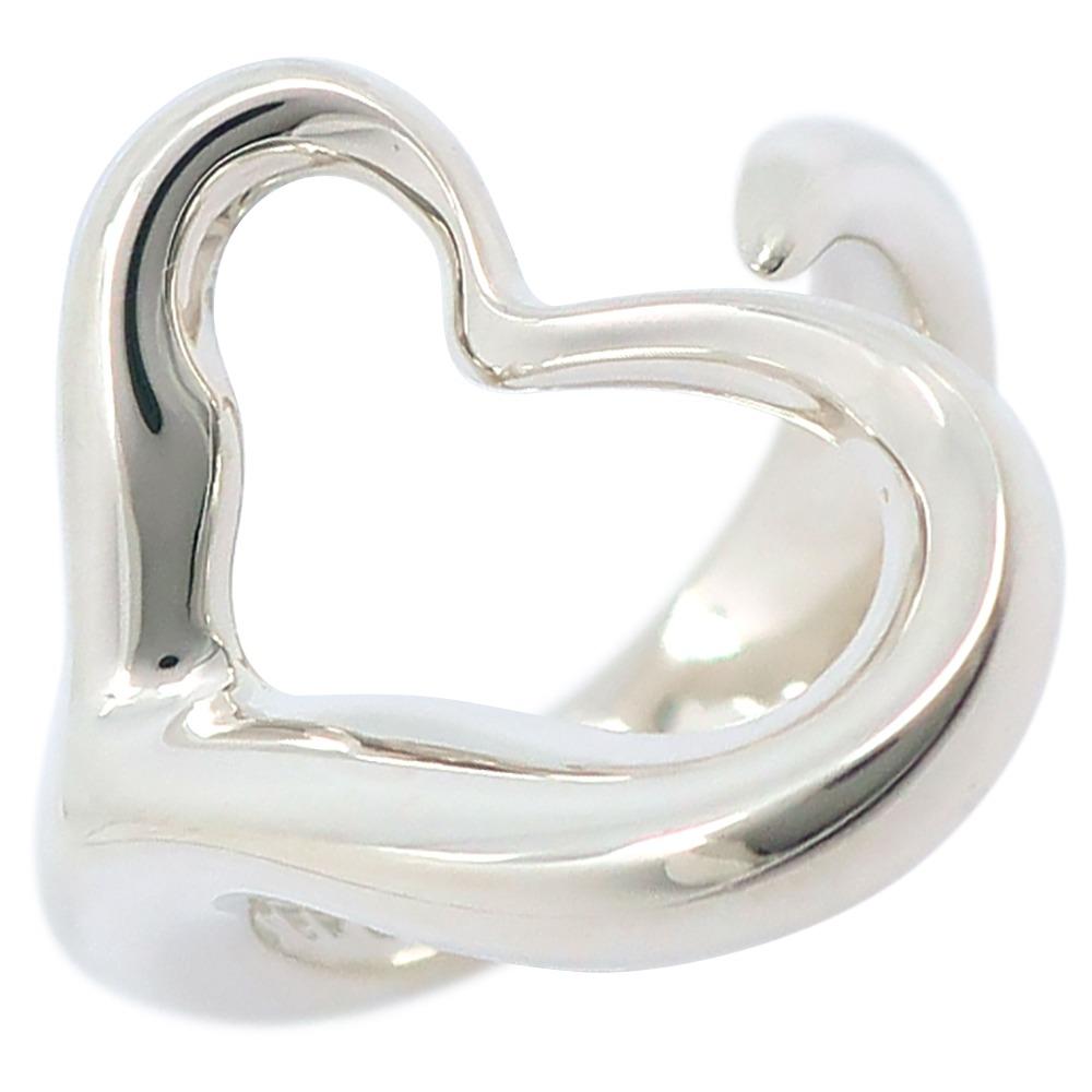 

TIFFANY&Co. Open heart Ring Elsa Peretti Silver925 #4.9(US Size) 5.8g Women Used