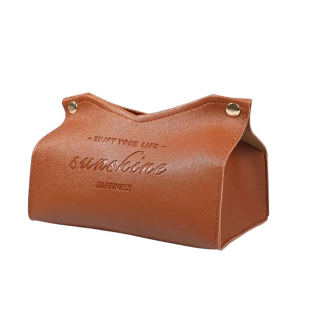 Solid Color Napkin Holder Multi-purpose Tissue Paper Storage Bag Dustproof Tissue Box  Desktop