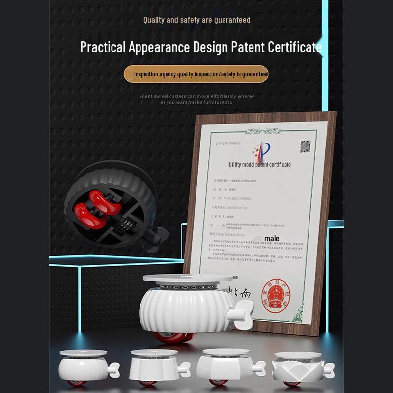 Mobilya için Frenli Sessiz Kendiliğinden Kilitlenen Evrensel Mobil Tekerlekler