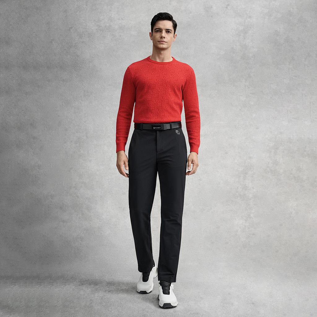 Fila Golf Series Fashion Simple Classic Retro Golf Daily Versatile Comfortable Woven Loose Casual Pants Men Bottoms Deep-Black A11M615815FBK