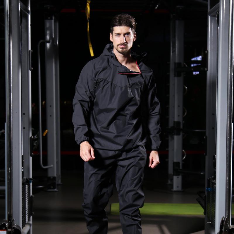 Zestaw dresowy premium z kapturem: Unisexowy dwuczęściowy strój do treningu i fitnessu