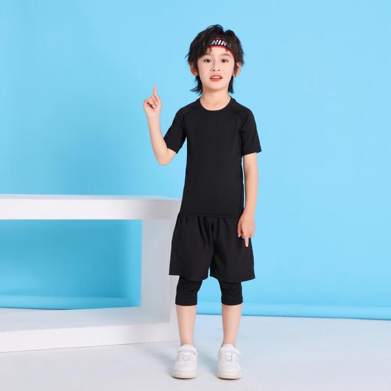 Longchan Kinder Kompressions-Sportbekleidungsset