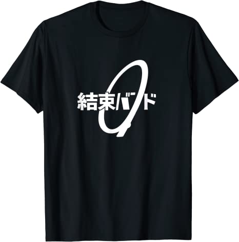 Cable Tie Kanji Hiragana Kessoku Band Rocker Band TShirt Japanese Fashion Graphic Tee Tops Letters Printed Aesthetic Clothes