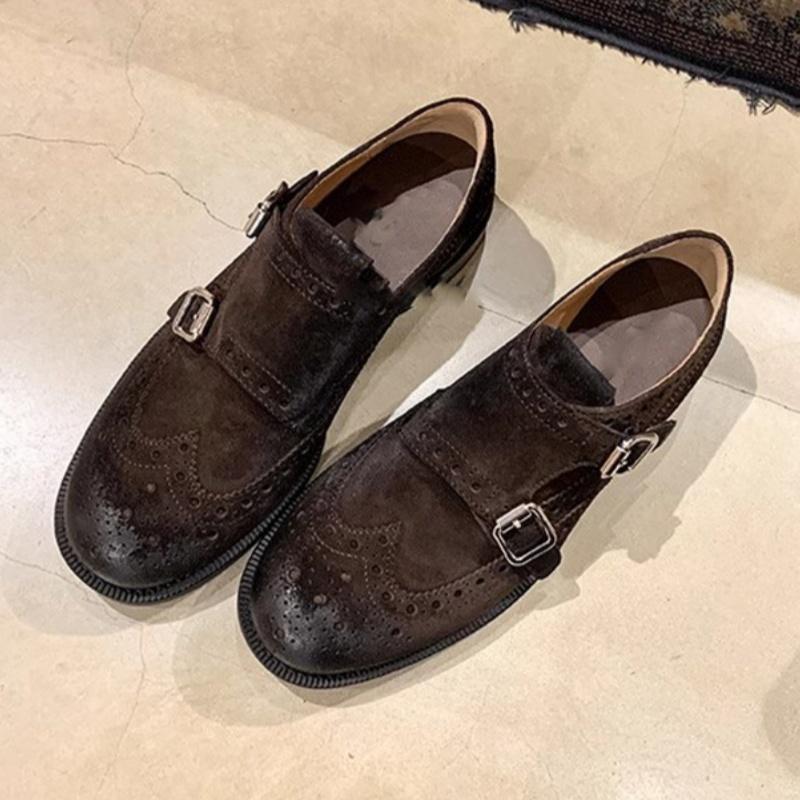 Fashion Slip On Women Shoes 2025 New Style Leisure Fashion Flats Women Shoes Casual Trendy Leather Metal Buckle Comfortable Shoes