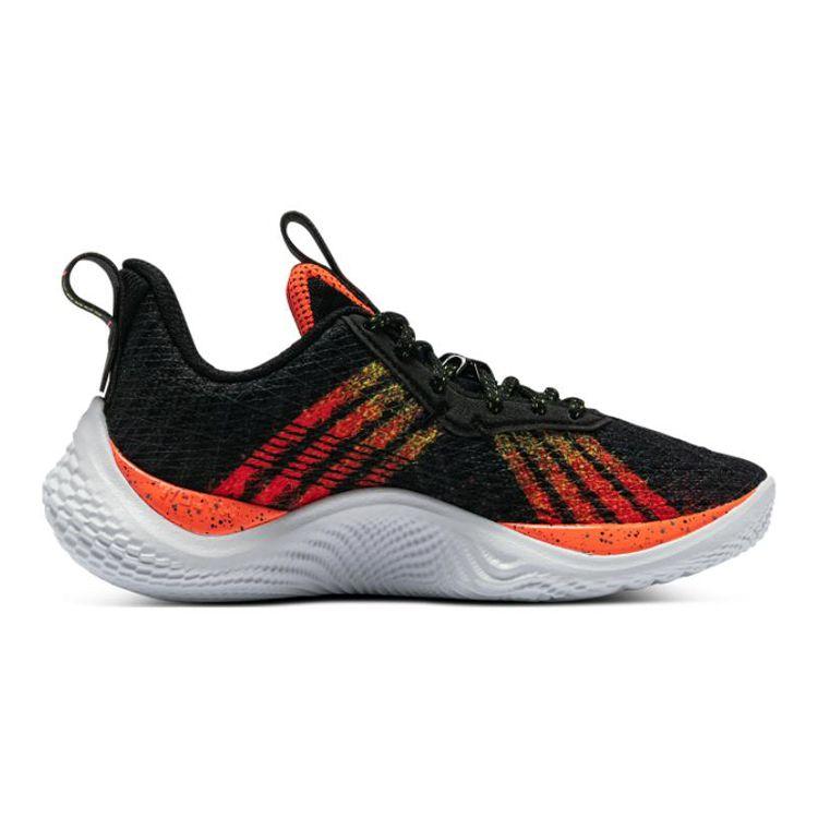 Curry Brand Curry Flow 10 GS Iron Sharpens Iron Kids Sneakers Black After-Burn Yellow-Ray 3025628-001