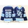 Mens Ice Hockey Jersey Retro Style Embroidered Number 86 Practice Uniform Adult Players