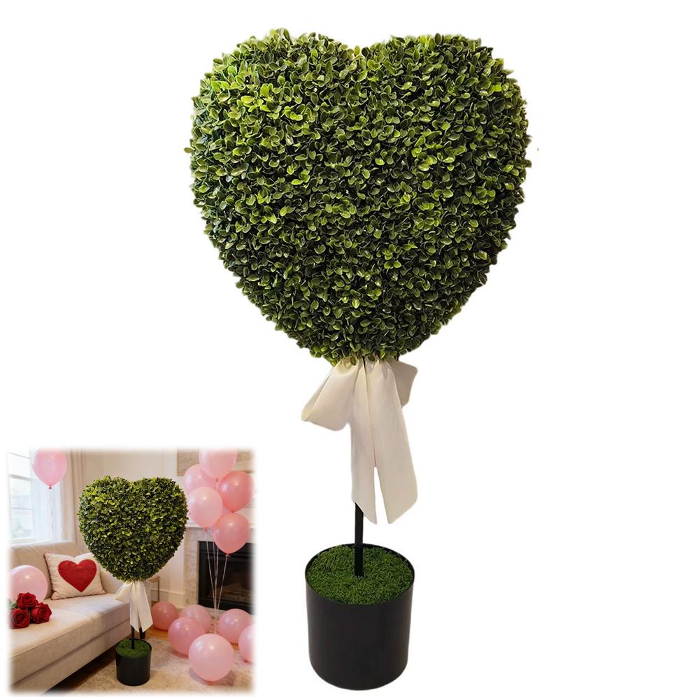 

75CM Heart Shape Artificial Green Plants Ornaments Simulation Pot Plants for Home Party Valentine s Day Wedding Decorations