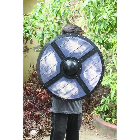 Handmade 24" Viking Round Battle Shield Medieval Knight Warrior Armor Wooden