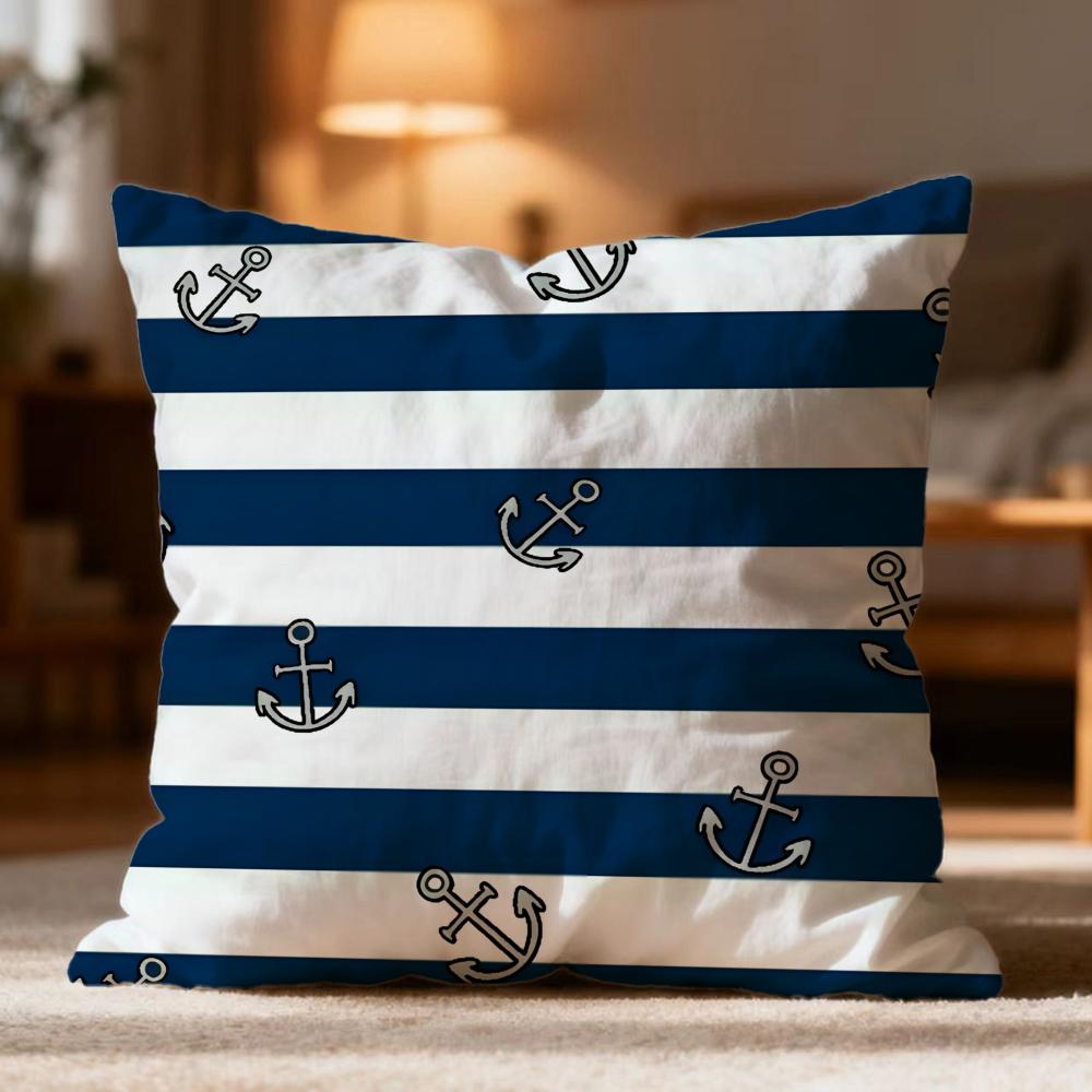 Popular OOcean Sailorer Cushion Cover Soft Washable Pillow Case Multi-Scene for Couch Bed Travel Office Use