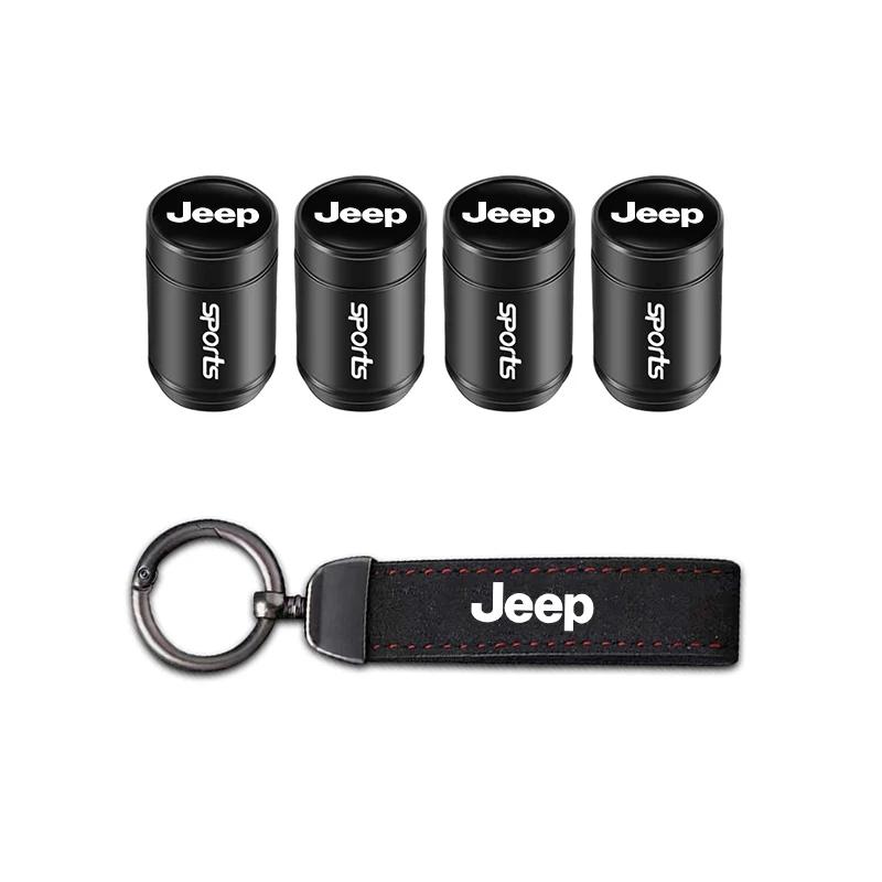 Für Jeep Auto Reifen Rad Ventilkappen Abdeckung/Auto Schlüsselanhänger Ring Schlüsselanhänger Für Jeep Wrangler Grand Cherokee Avenger Compass Wagonee