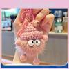 Plush Cartoon Mink Fur Keyring Playful And Stylish Keychain Gift For Her