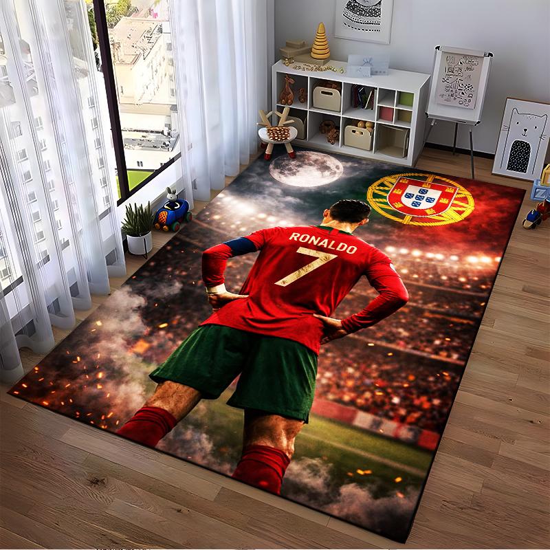 Soccer Star Designed floor mat, suitable as a non-slip mat for the living room or bedroom sofa