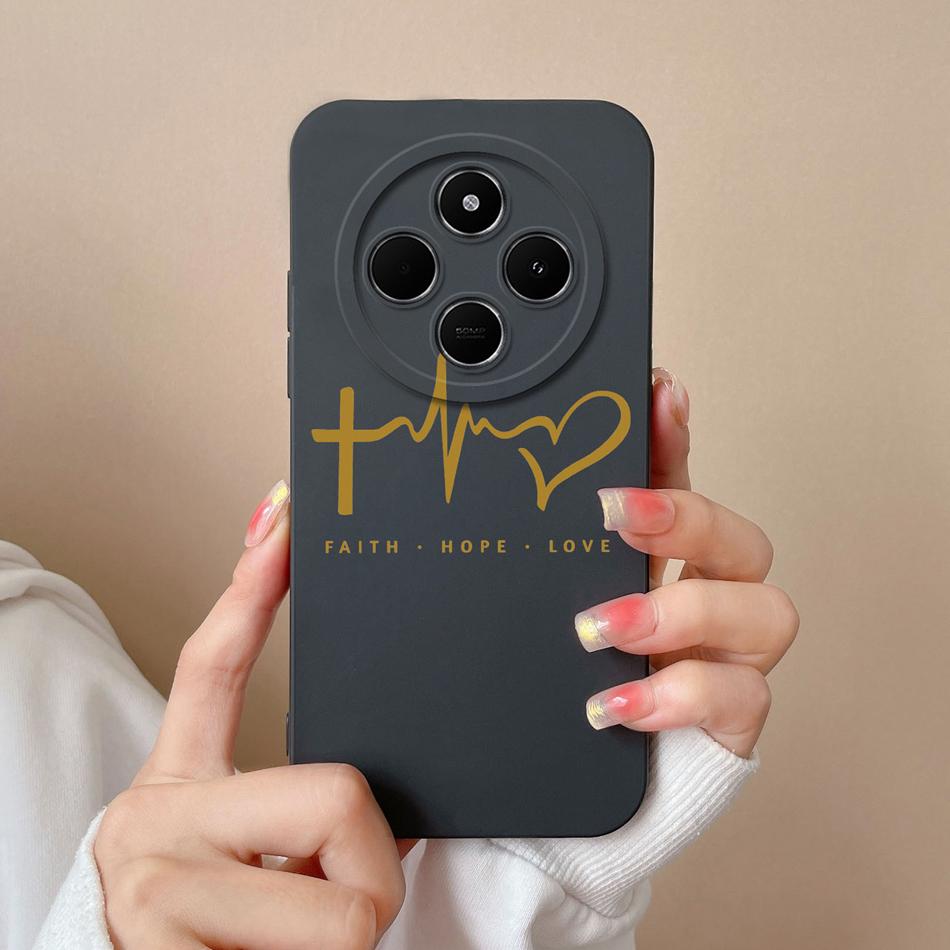 For Xiaomi POCO C75 Case Love Heart Butterfly Back Cover For POCO C 75 4G Phone Housing Soft High Quality Liquid Silicone Fundas