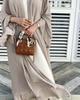 Muslim Plus Size Women's Apricot Cardigan: Sun Protection Long Robe Dress 2023