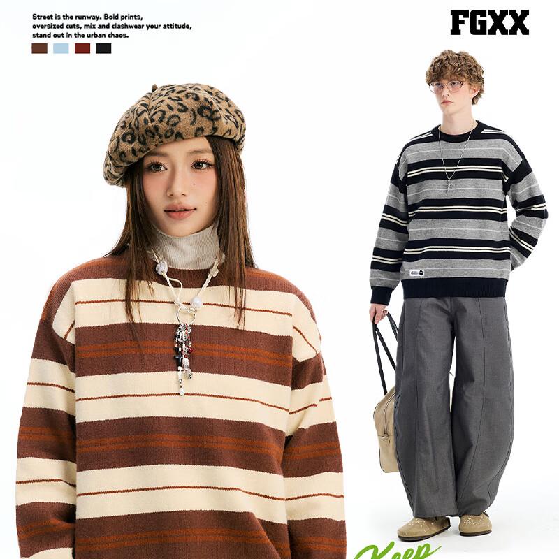 Fingercroxx Unisex Striped Pullover Sweater