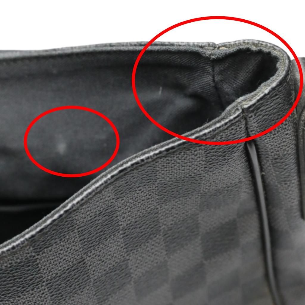 LOUIS VUITTON Damier Grafitte Daniel GM Shoulder Bag leather black unisex N58033 Used