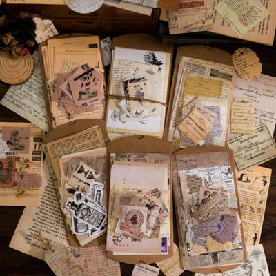 Sada nálepek na scrapbook Sada vynikajících vzorů Víceúčelové vintage estetické nálepky Sada pomůcek pro papírové deníky pro vlastní potřebu