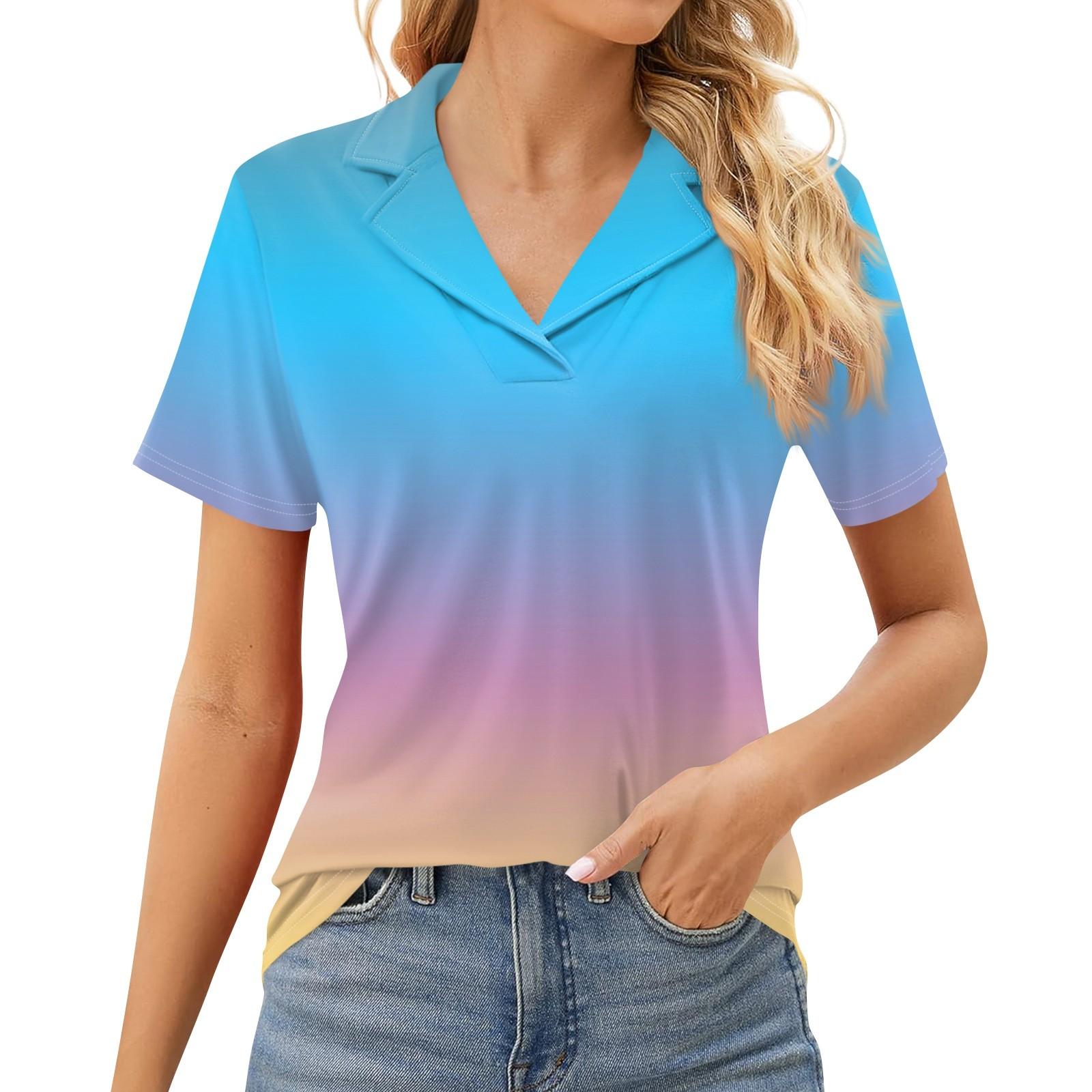 

Женская модная повседневная рубашка с короткими рукавами с лацканами и принтом, блузка, нарядная повседневная туника, топы XXL синий