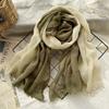 Wool scarf new solid color handmade hanging dye women's gradual change of color soft high-end silk scarf travel photography with shawl
