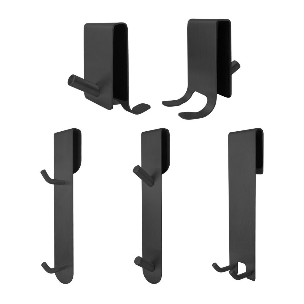 Stainless Steel Over Glass Door Towel Rack Rust-proof Bathrobe Hanger  Kitchen