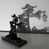 Witches Shape Iron Candle Holder,Witches Lamp Candle Stand for Halloween Party and Haunteds House Display