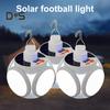 Faltbare Solarlampe mit Fernbedienung, 5 Modi, einstellbar, faltbare LED-Laterne mit Haken, wiederaufladbar über USB, wasserdicht, für Outdoor-Camping, zum Aufhängen, Solar