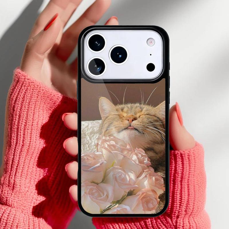 Lovely cat cute Phone Case for iPhone 17 16 15 14 13 Pro Max Back Cover for 12 11 Pro Coque
