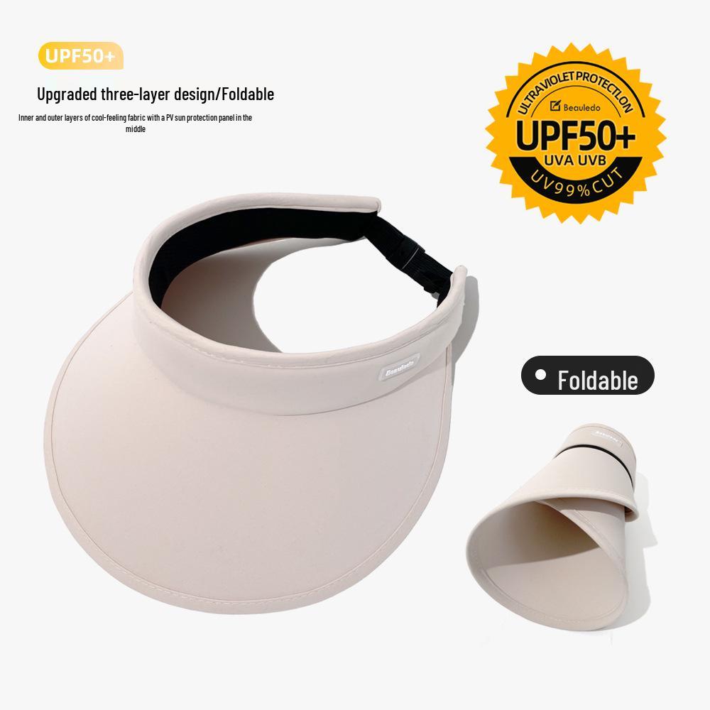Dámsky skladací letný klobúk so širokou strieškou na ochranu pred UV žiarením s krytom na tvár.