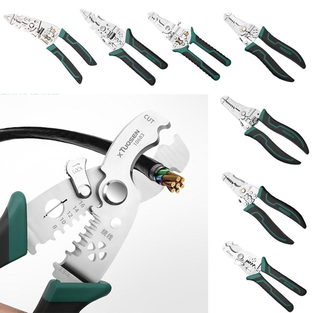 High-carbon Steel Wire Stripping Pliers Multifunctional Non-Slip Wire Stripping Tool Hand Tools Comfortable
