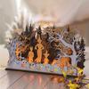 Halloween Candle Holder Halloween Table Centerpiece Decorations Wooden Seasonal Table Centerpiece Decor for Fireplace Mantle
