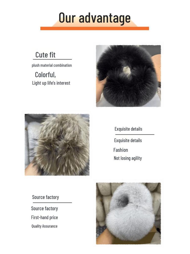 Fashionable Extra-Large Retractable Fox Fur Earmuffs - Thick, Warm, and Windproof Ear Covers