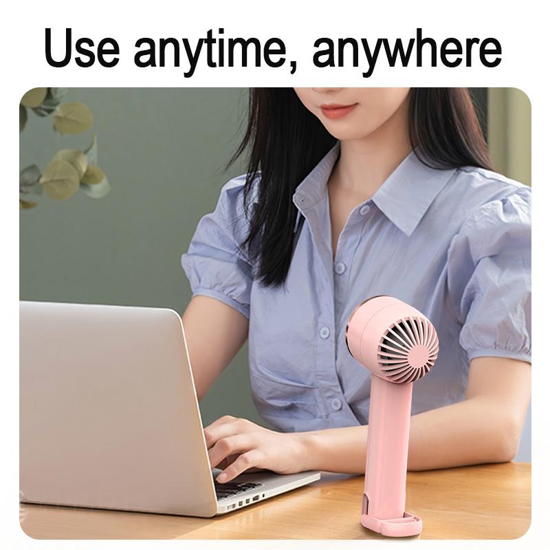 Portable Handheld Fan with Refrigeration Mode, 3 Speed Cold Wind Hand Fan, 2000mAh Battery Operated Rechargeable USB Fan